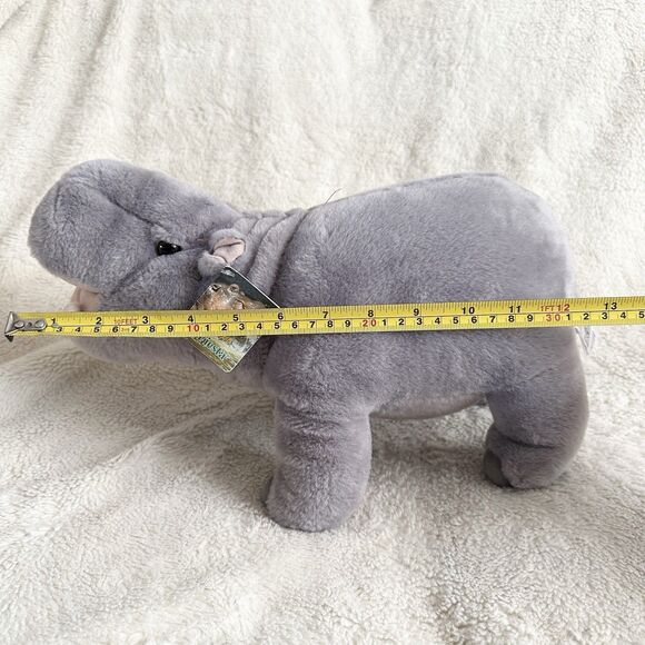 Fiesta Hippo Hippopotamus 12" Plush Stuffed Animal Toy Jungle Animals Realistic - Picture 7 of 7
